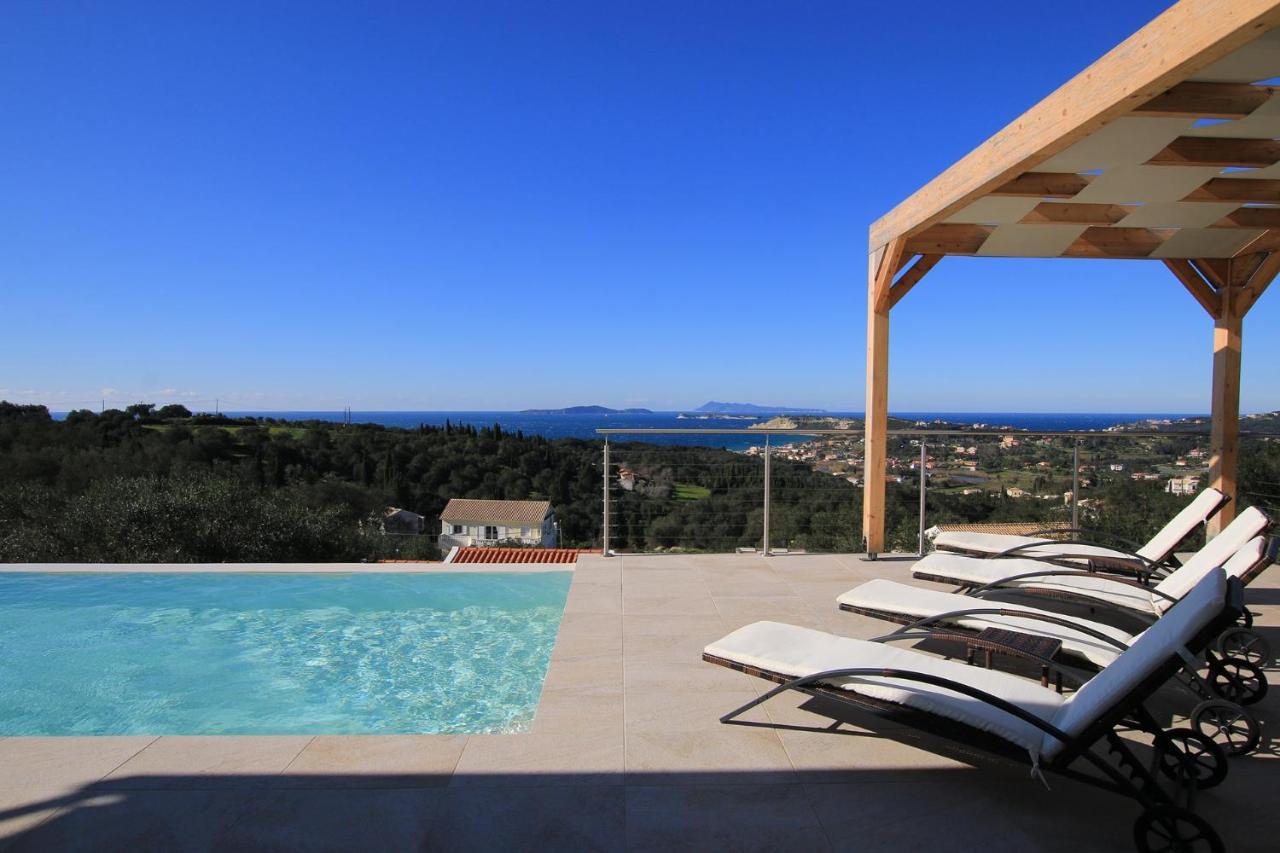 Sunset Sea View Villa 5 Arillas  Bagian luar foto